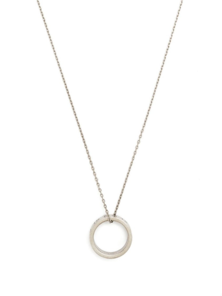 Maison Margiela Semi-Polished Silver Necklace With Distinctive Numerical Logo