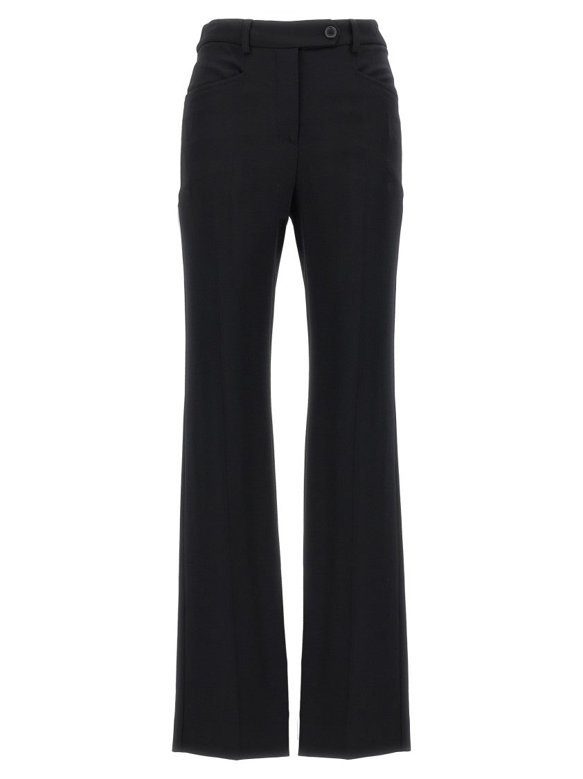 Moschino Straight-Leg Pants With Front Pleat In Stretch Viscose