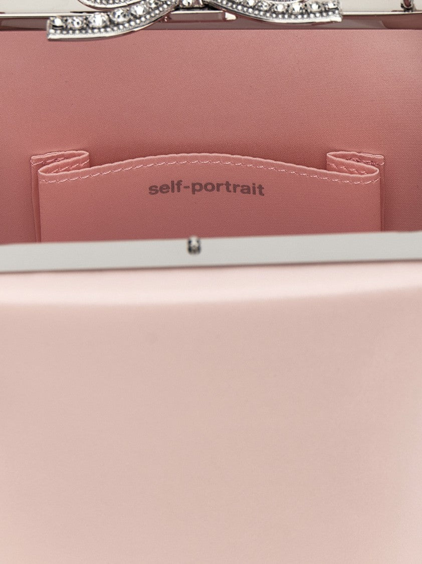Self-Portrait 'Pink Leather Mini Bow' Handbag