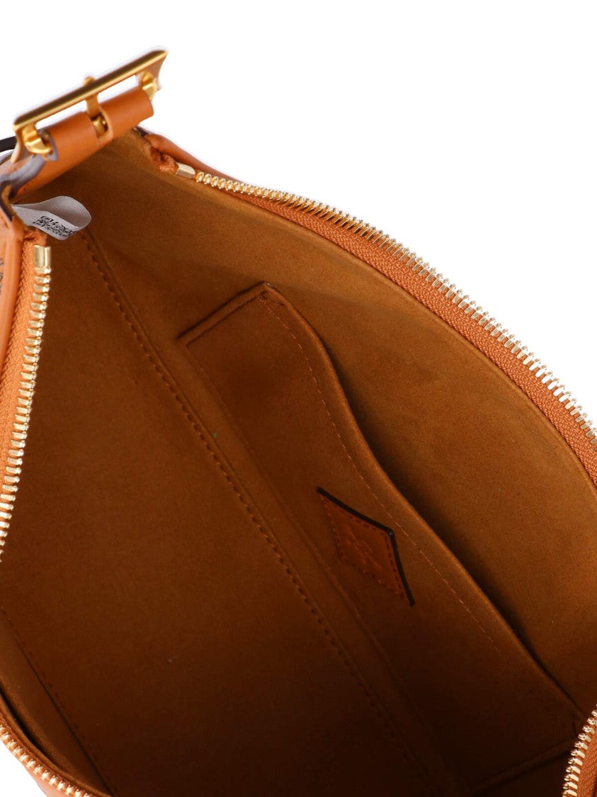 Mcm Arena Hobo Shoulder Bag With Logo Print