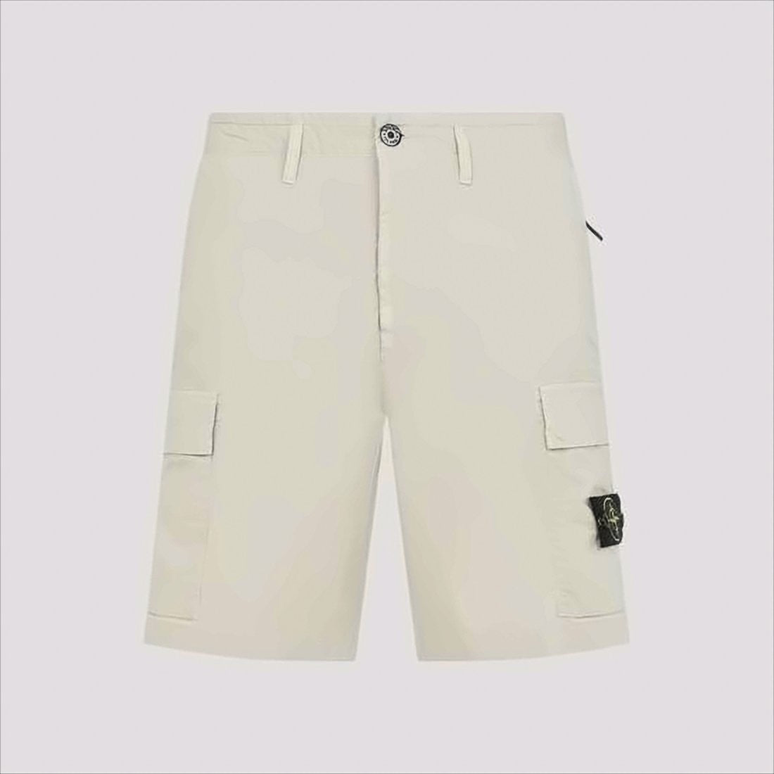 Stone Island Minimalist Cargo Shorts With Side Pockets And Logo Patch