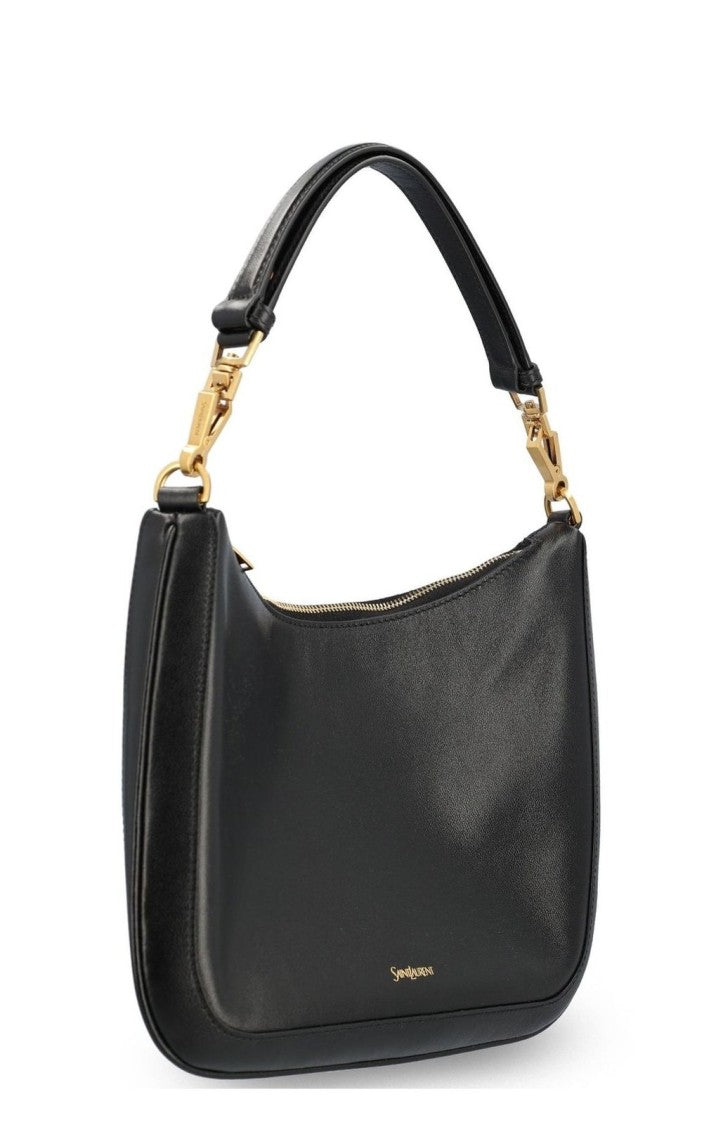 Saint Laurent Curved Rectangular Shoulder Bag With Gold-Tone Hardware