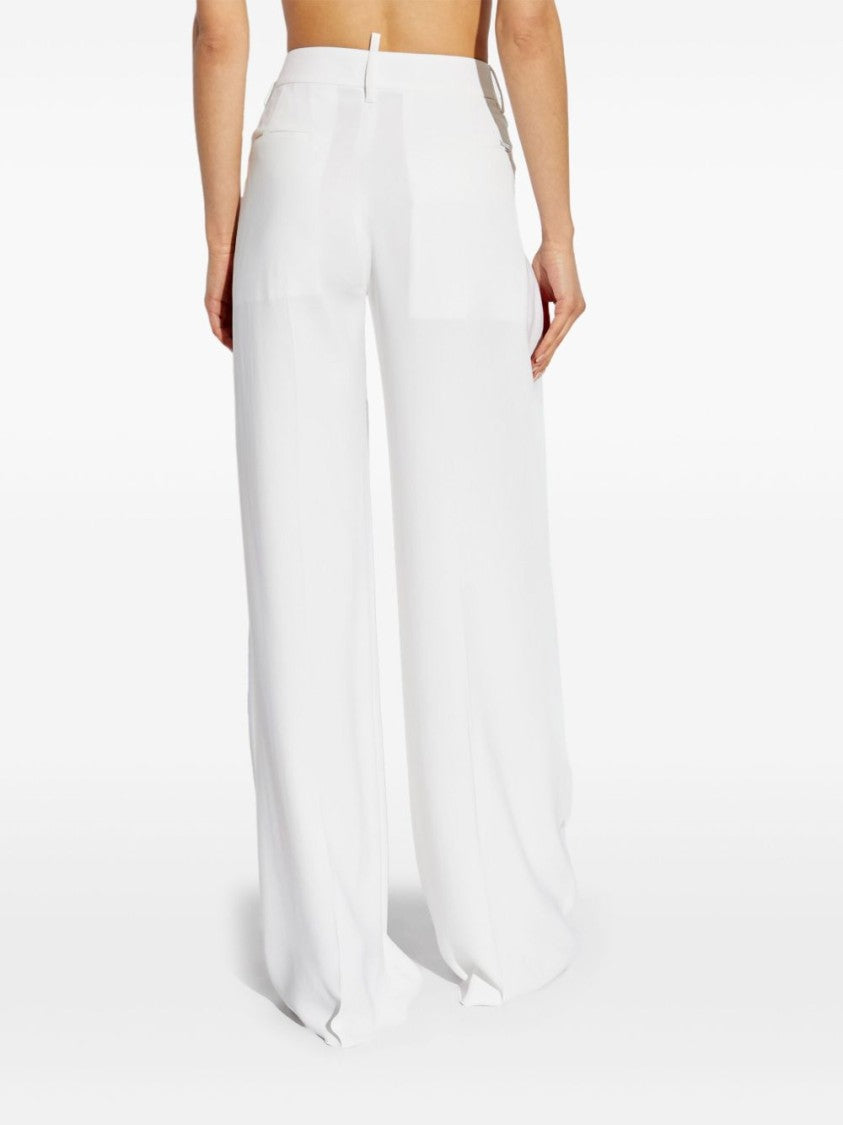 Dsquared2 Wide-Leg Trousers In Soft Stretch Viscose
