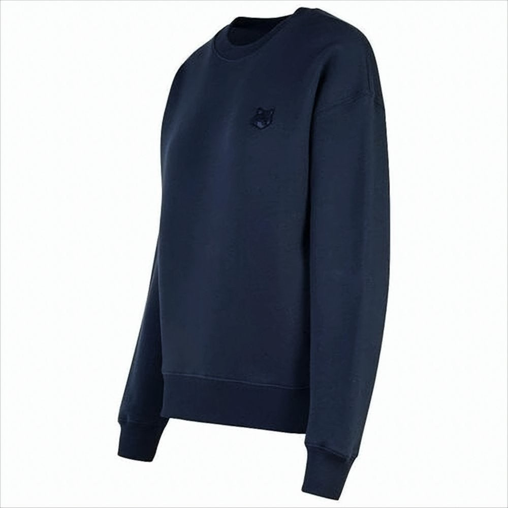 Maison Kitsuné Long-Sleeve Cotton Top With Embroidered Fox Emblem