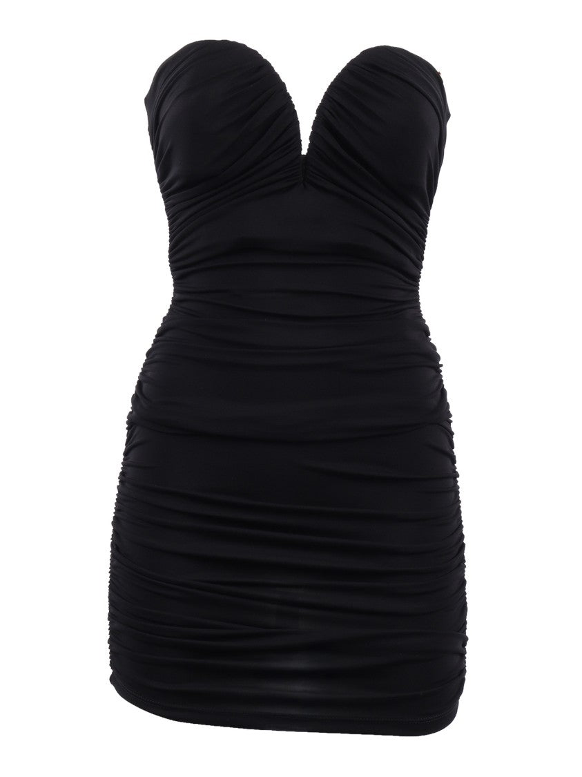 Elisabetta Franchi Strapless Ruched Mini Dress