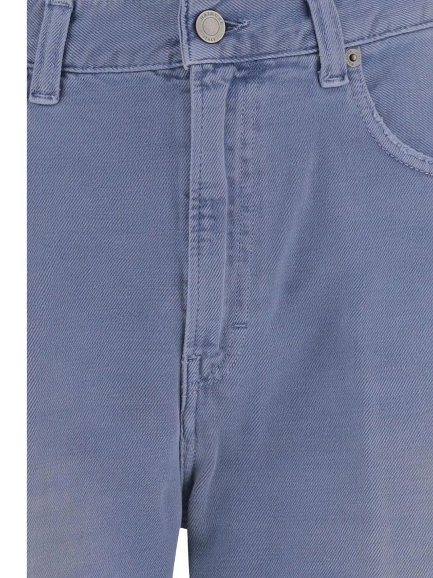 Haikure Light Blue Pressed Pleats Denim Jeans