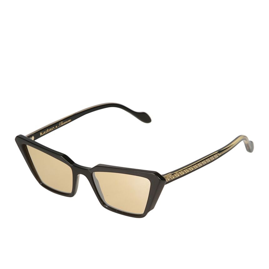 Kador Butterfly Glamour-S Bold Geometric Sunglasses With Textured Gold Accents