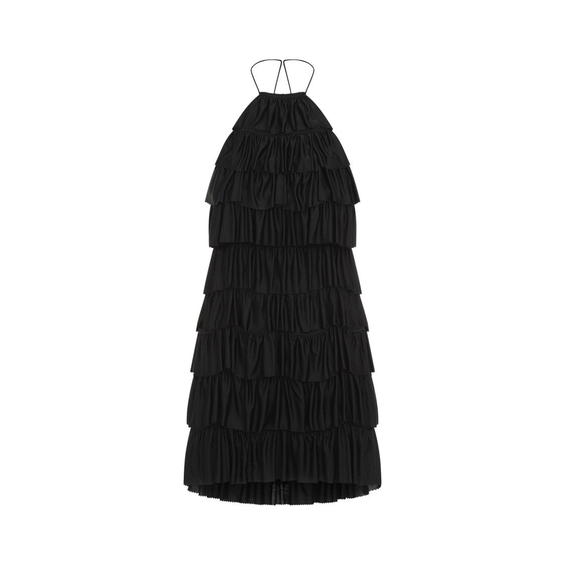 Tom Ford Ruffled Maxi Dress With Spaghetti Straps And Viscose Fabric