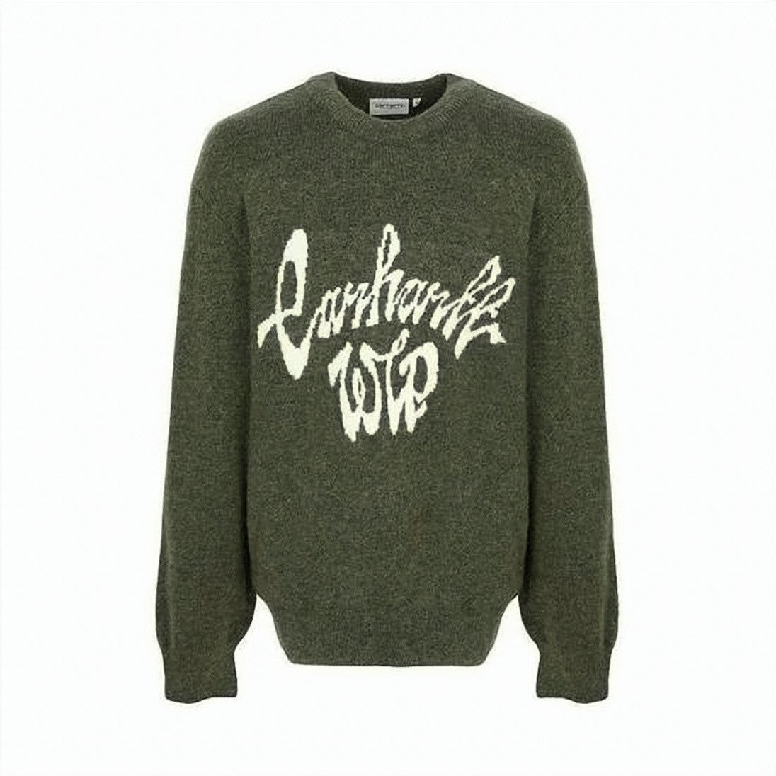 Carhartt Wip Textured Olive Green Knit Sweater