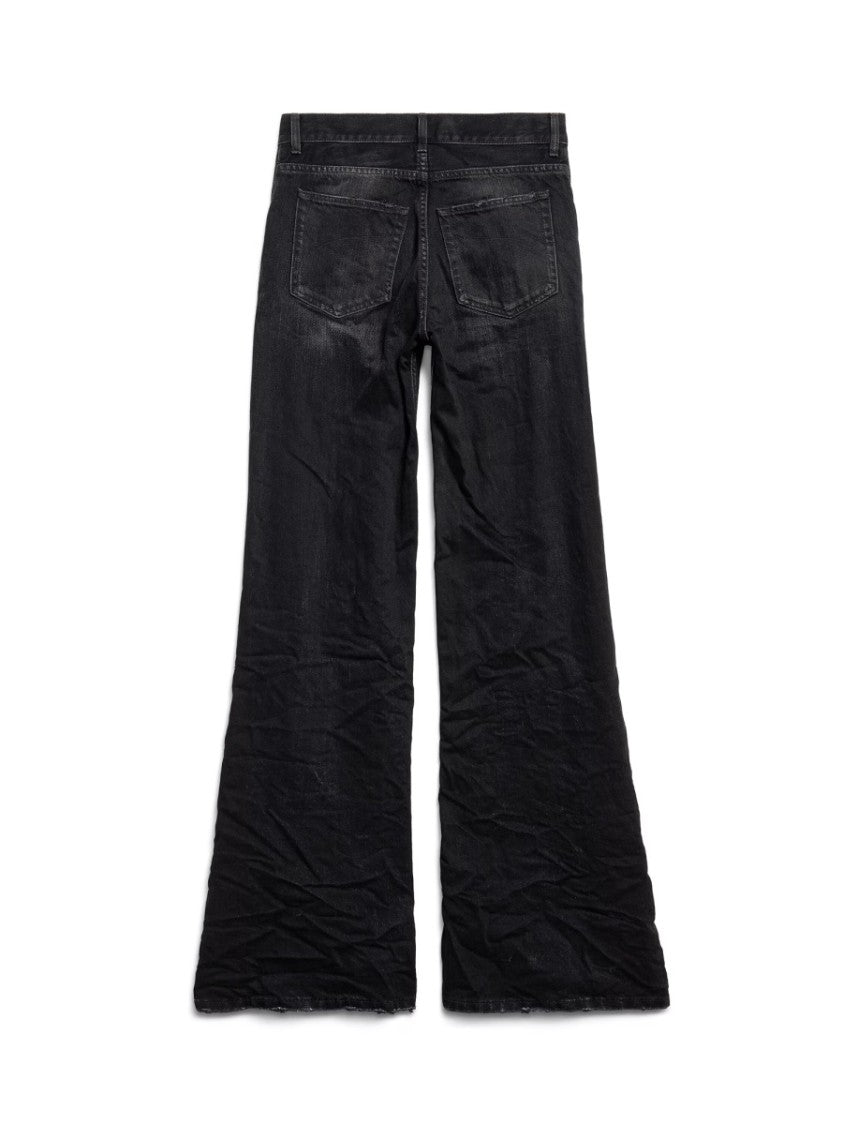 Balenciaga Cotton Flared Wide-Leg Jeans