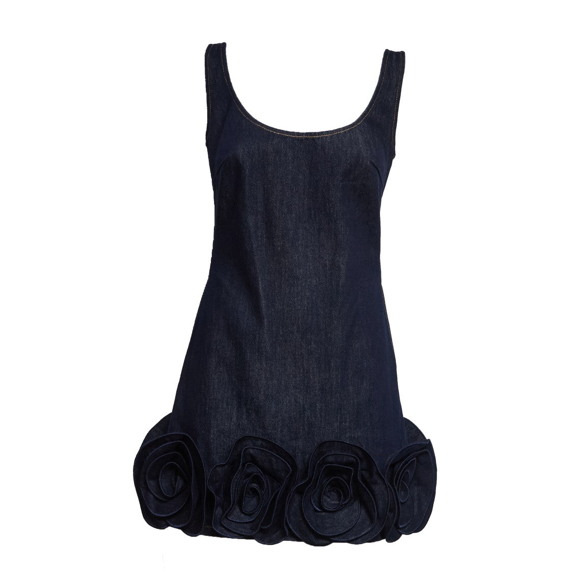 Self-Portrait Indigo Denim Corsage Mini Dress