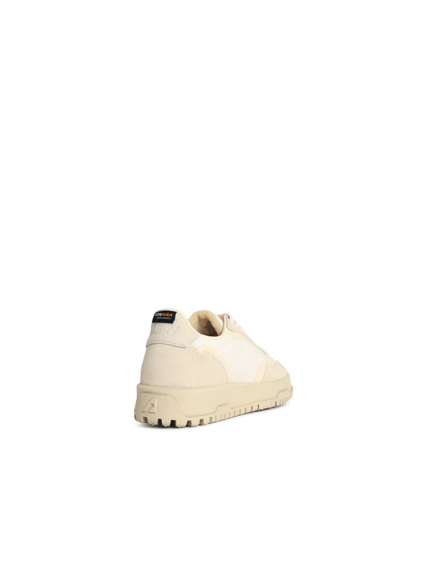 Autry 'Wildpace Low' White Leather Blend Sneakers
