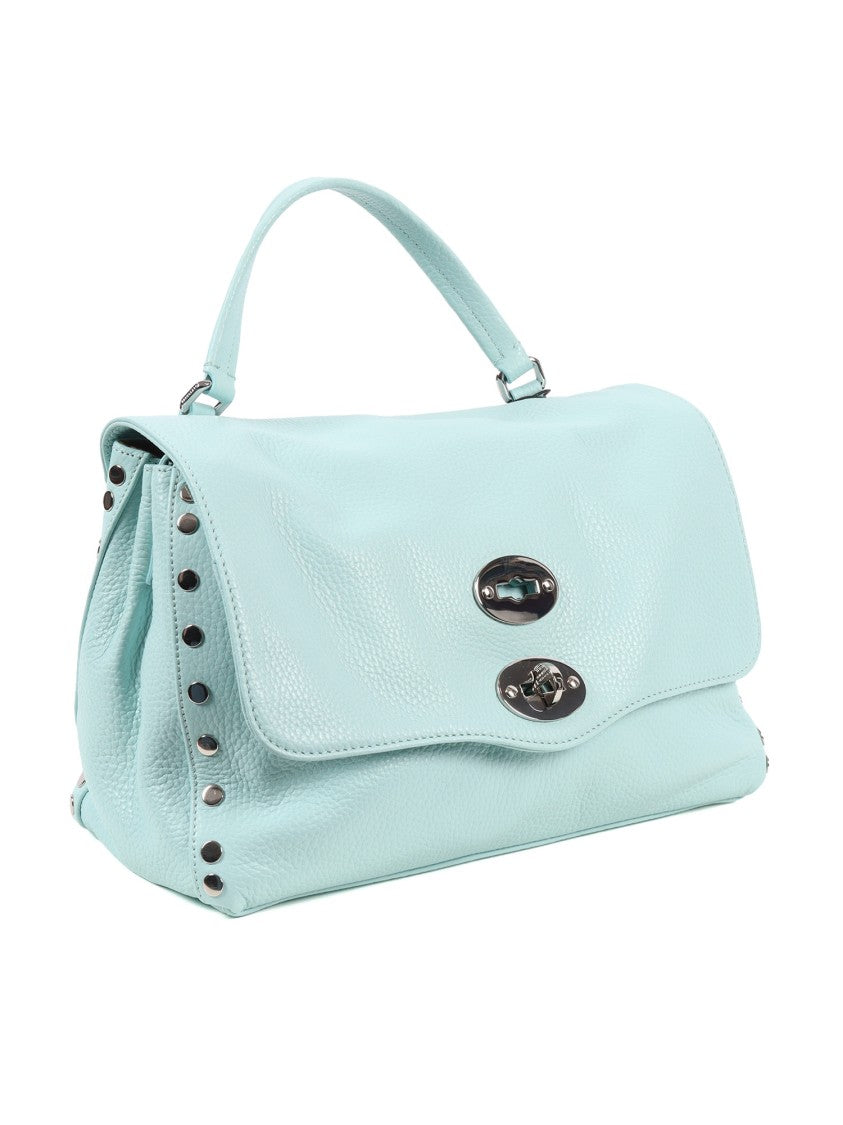 Zanellato Srl Blue Celentano Daily Pebbled Leather Handbag