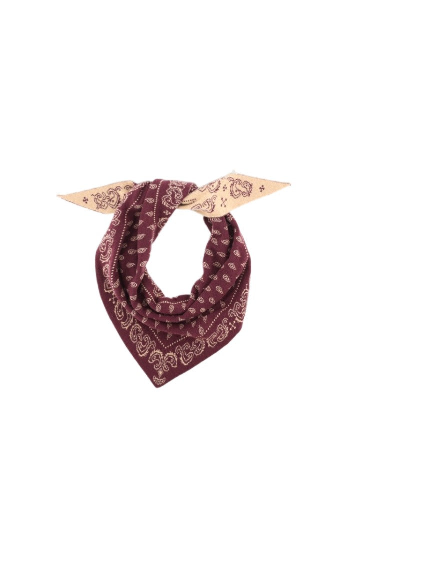 Guest In Residence Bordeaux Paisley Patterned Cashmere Scarf
