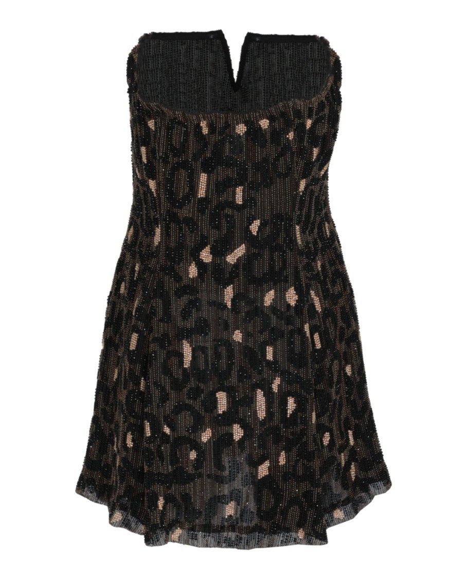 Versace Embroidered Cocktail Dress