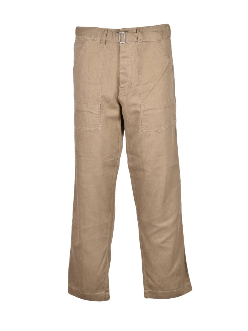 Replay Taupe Hemp-Blend Pants