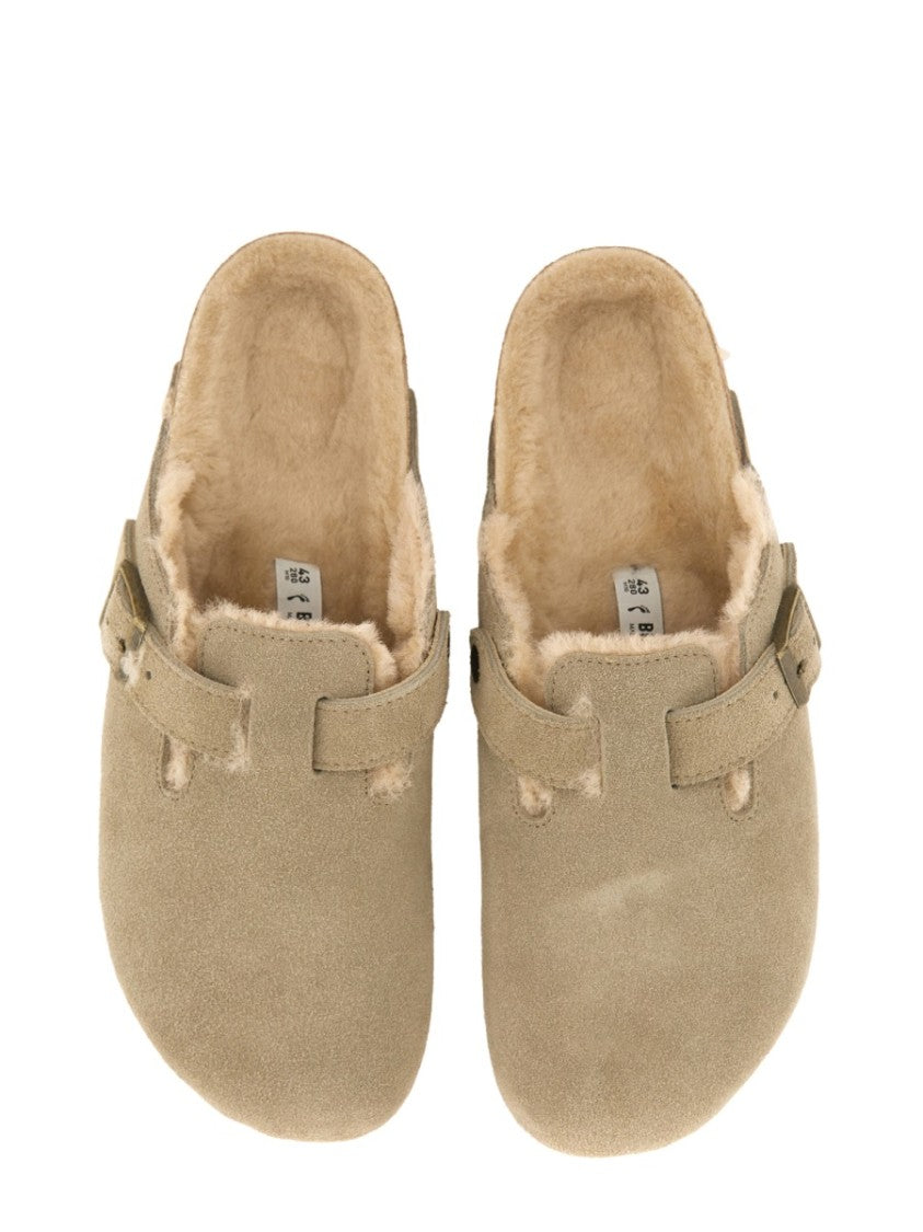 Birkenstock Narrow-Fit Suede Slip-On Clogs With Adjustable Buckle