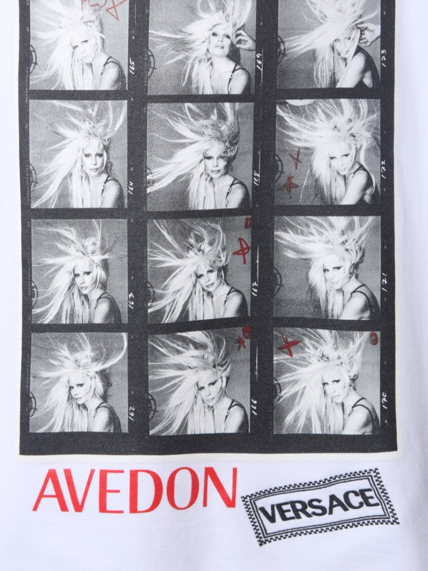 Versace Photographic Print Crew Neck Sweatshirt