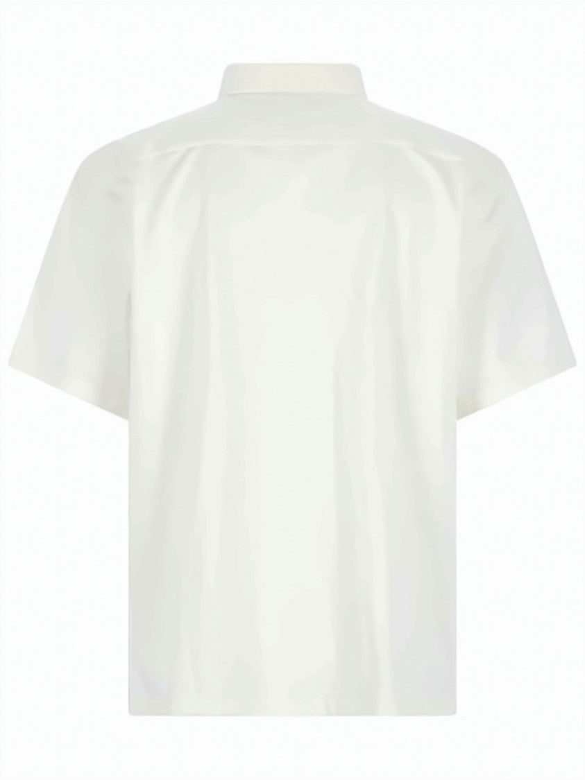 Theory Blue Short-Sleeved Cotton Polyester Boxy Shirt