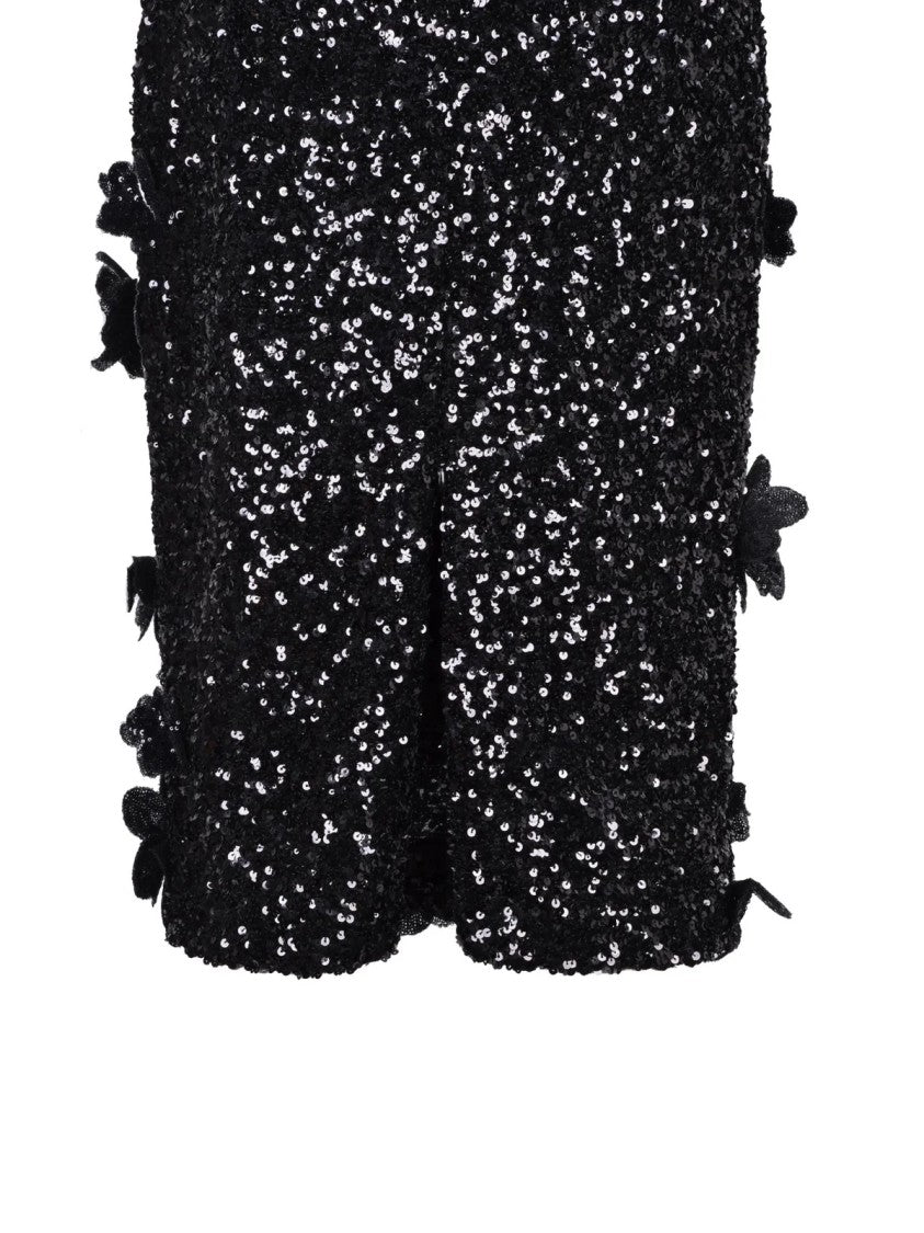 N°21 Black Polyester Women's Sequin Pencil Skirt