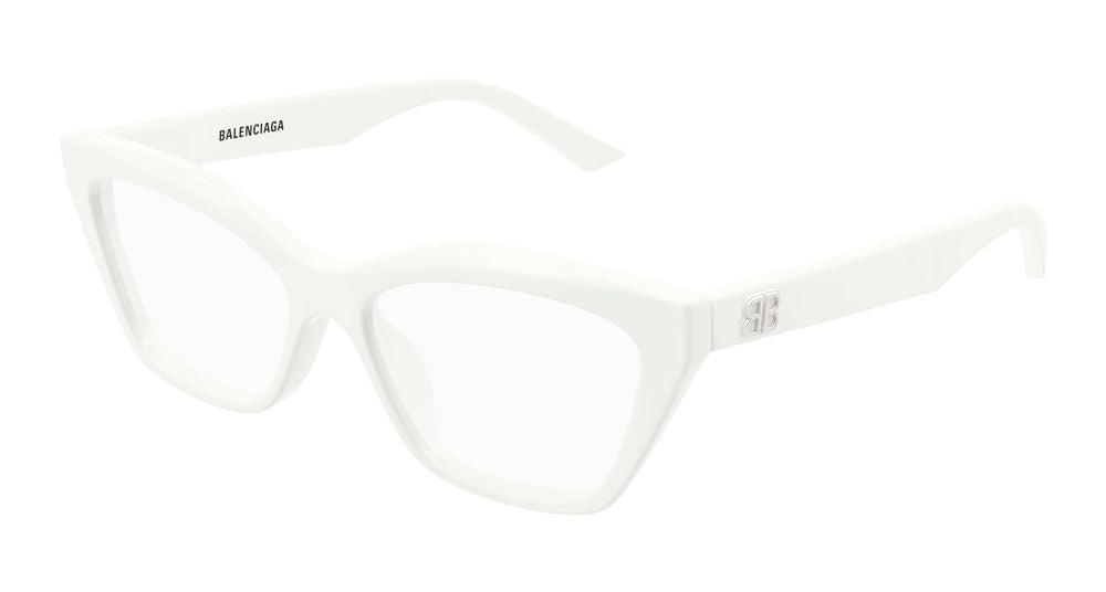 Balenciaga White Oversized Square Frame Acetate Eyeglasses