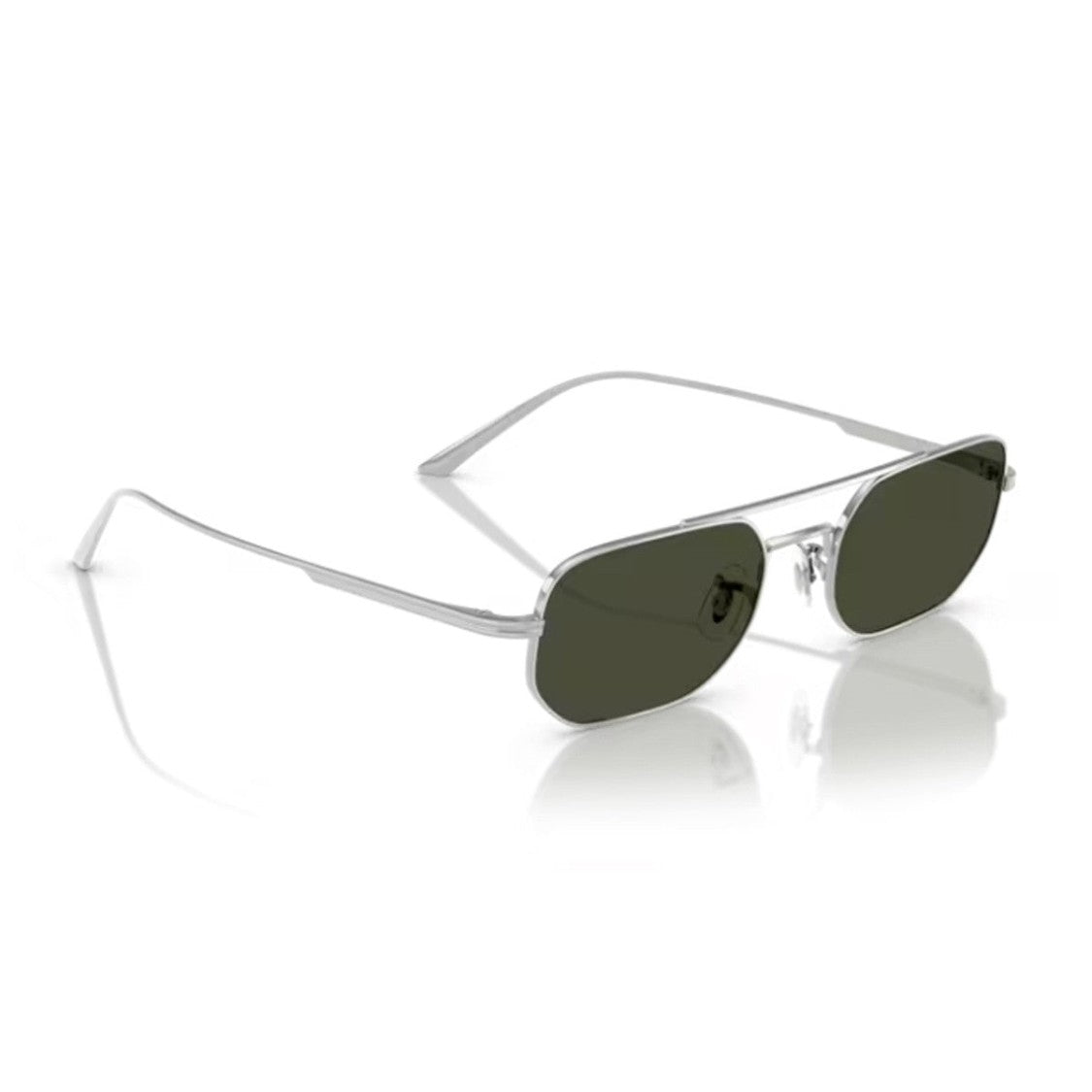 Oliver Peoples Argento Metal Rectangular Pilot Sunglasses
