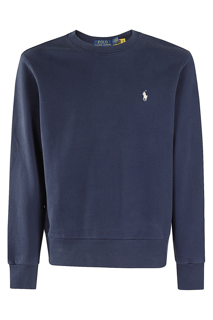 Polo Ralph Lauren Cruise Navy Stitched Logo Cotton Sweatshirt