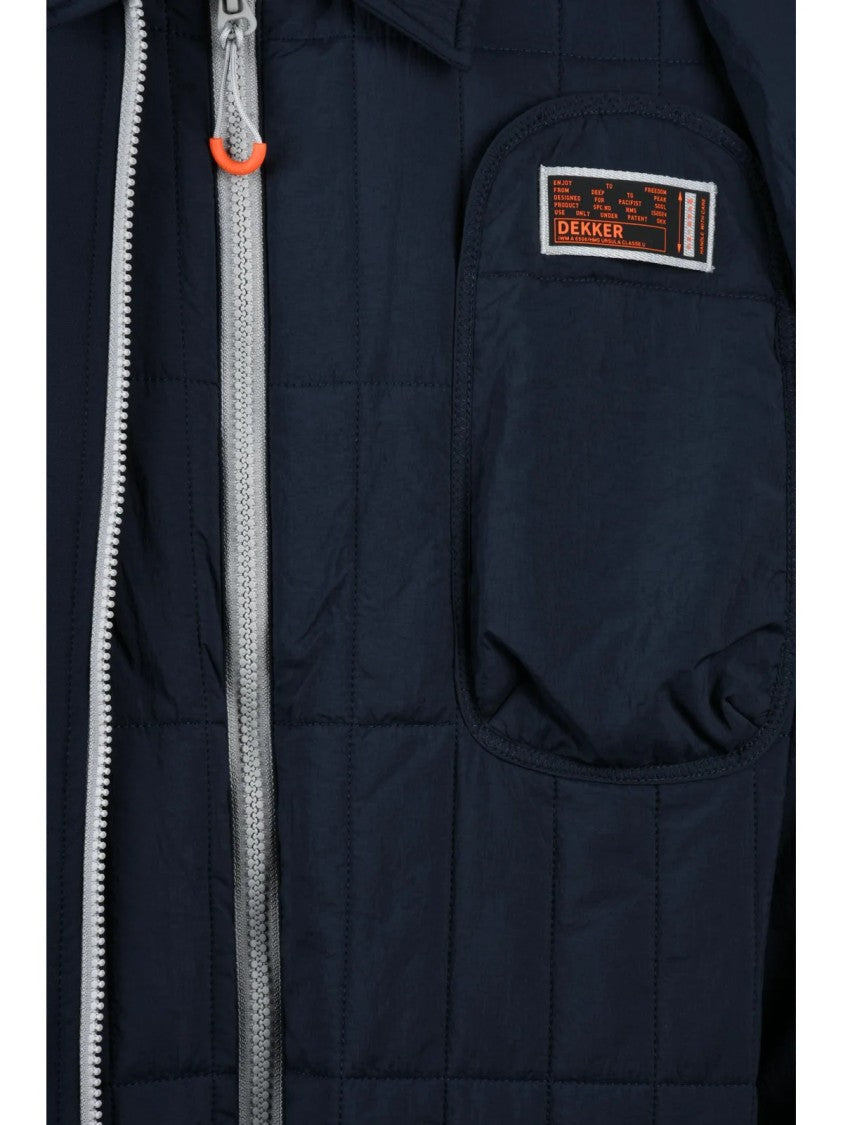 Dekker Quilted Multicolor Husbot Jacket With Structured Collar
