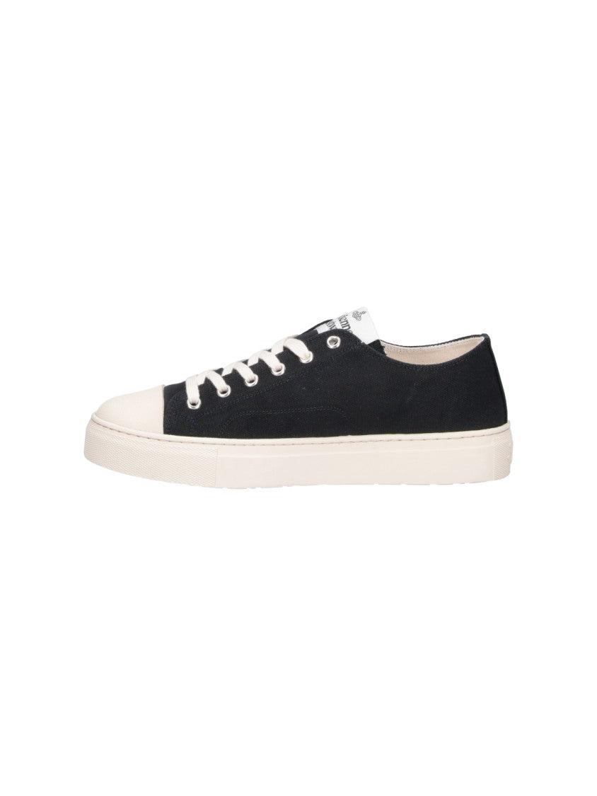 Vivienne Westwood Black Plimsoll Cotton Low-Top Sneakers