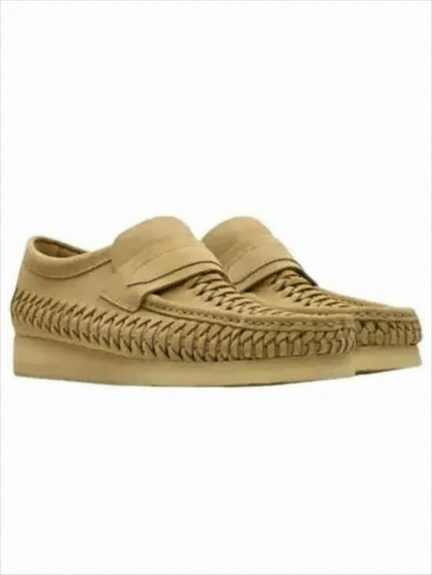 Clarks Artisanal Suede Loafers With Braided Detailing
