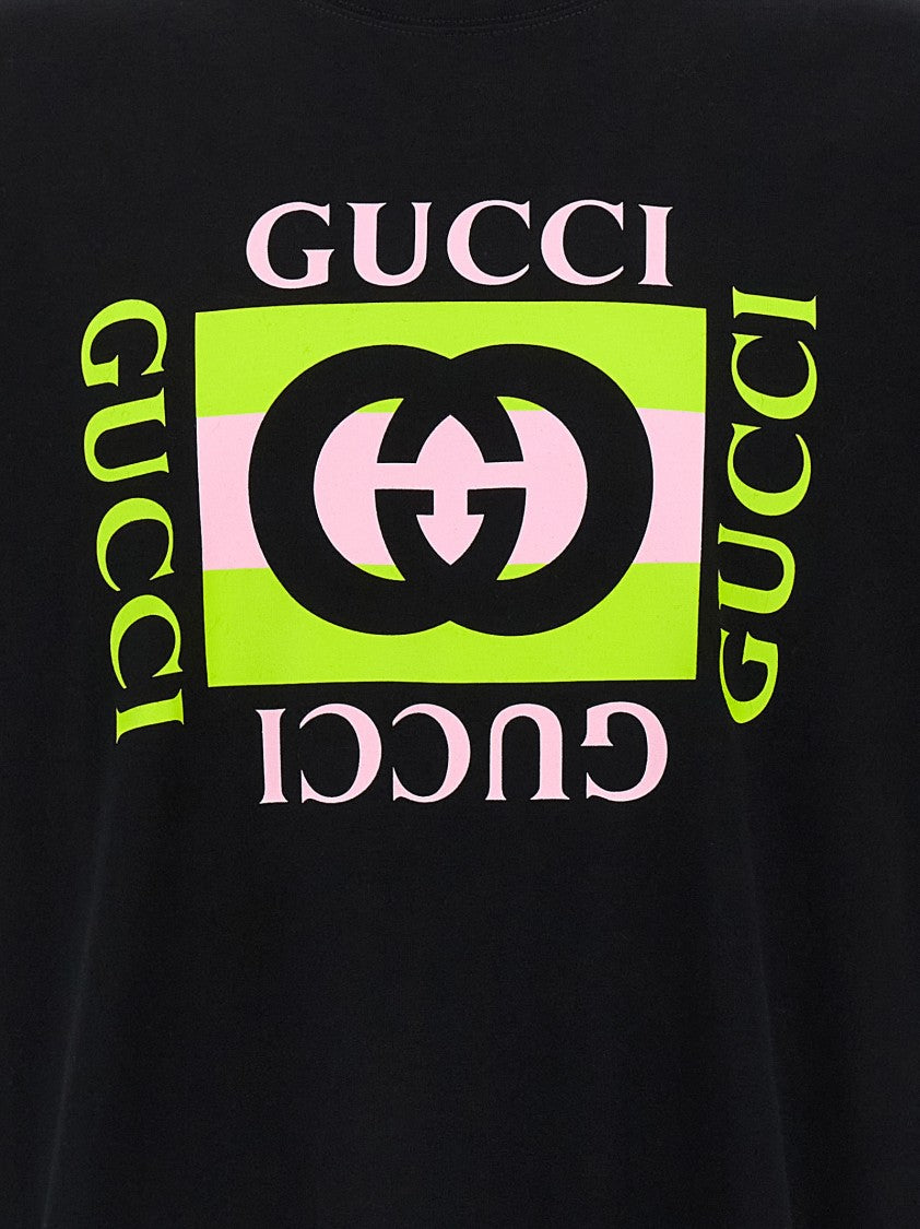 Gucci Incrocio Gg' Print T-Shirt
