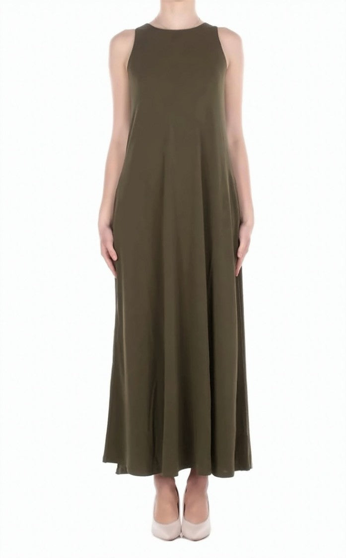 Max Mara Leisure Round Neck Viscose Jersey Dress