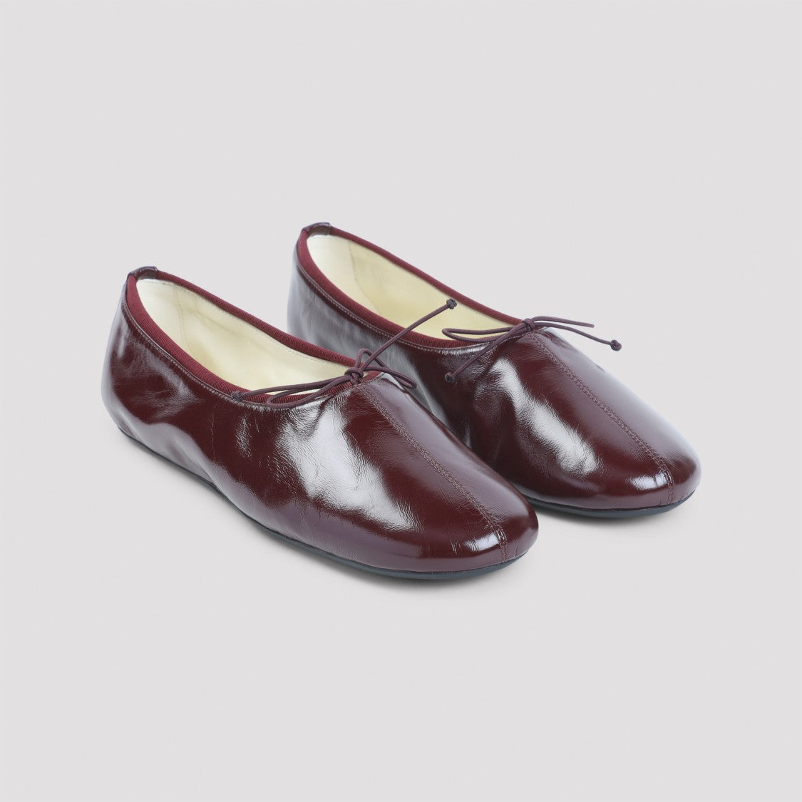 Phoebe Philo Glossy Burgundy Ballerina Flats