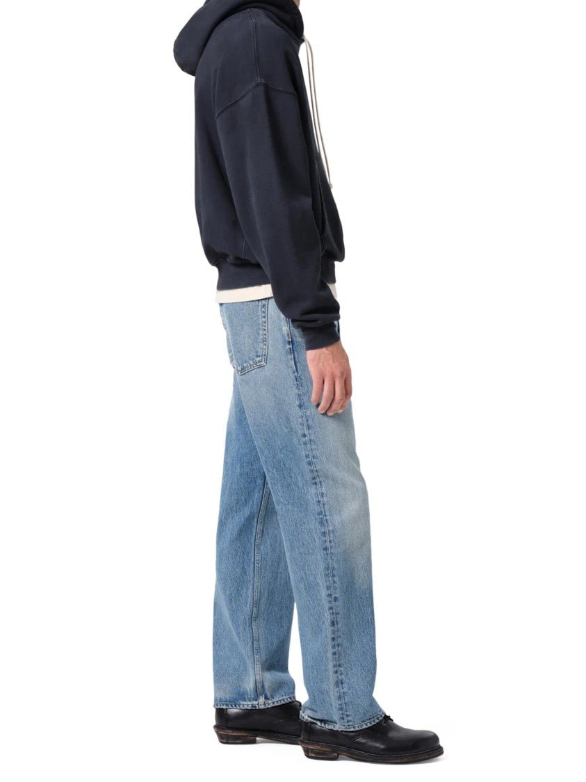 Agolde Relaxed Straight-Leg Magnus Jeans In Light Blue Wash