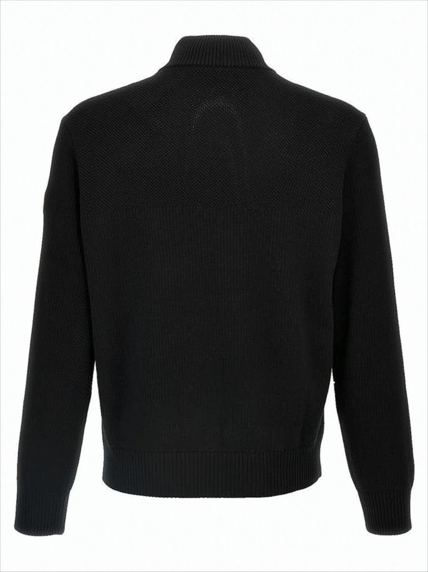 Canada Goose Quilted And Knitted Black Jacket