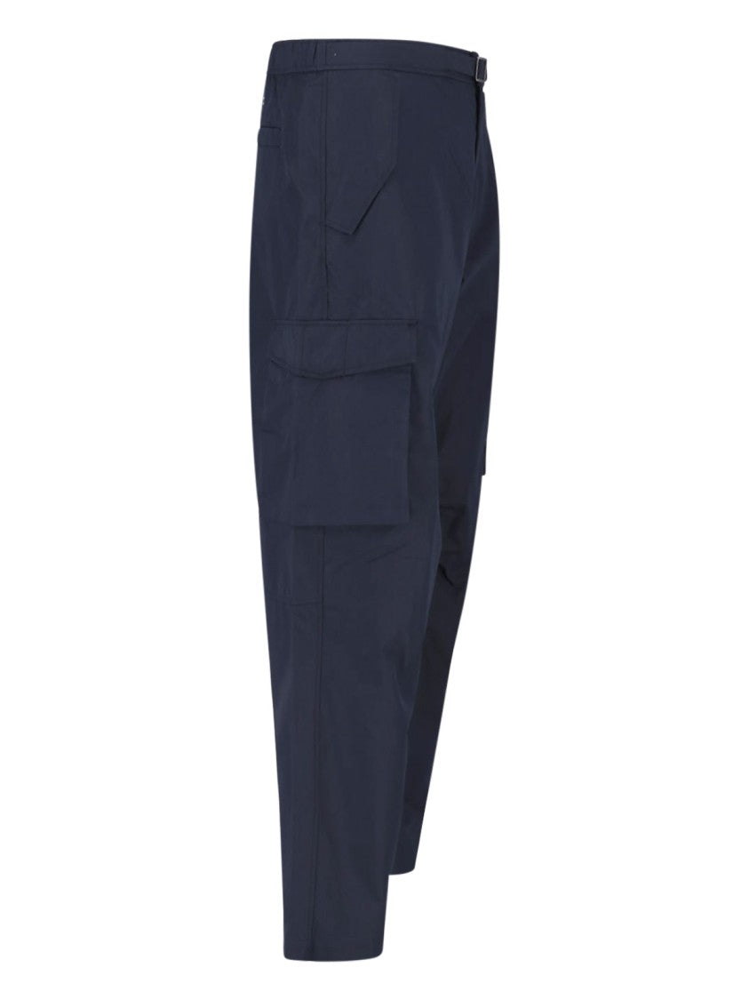 Paul Smith Blue Mid-Rise Cotton Blend Cargo Pants