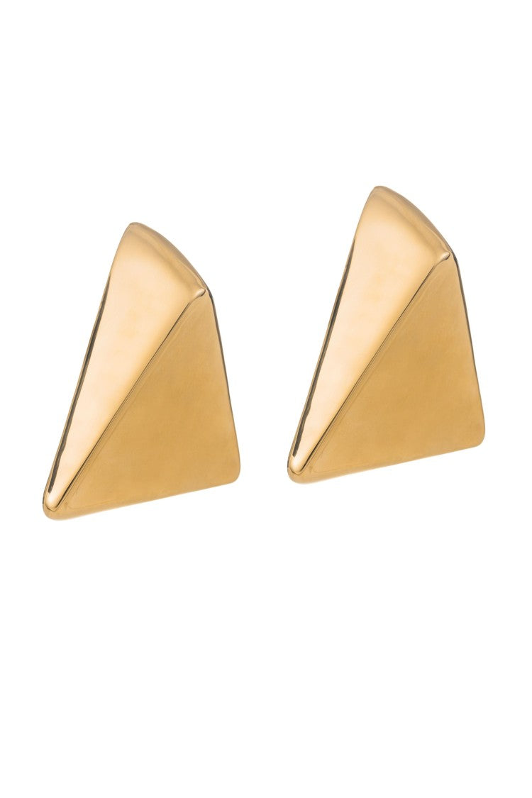 Federica Tosi Gold Virtual 18K Gold Plated Bronze Metal Earrings