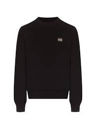 Dolce & Gabbana Classic Black Sweater With Round Neckline