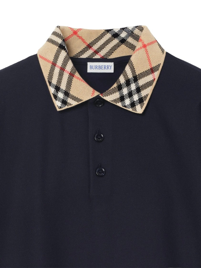 Burberry Classic Fit Polo Shirt With Checkered Collar