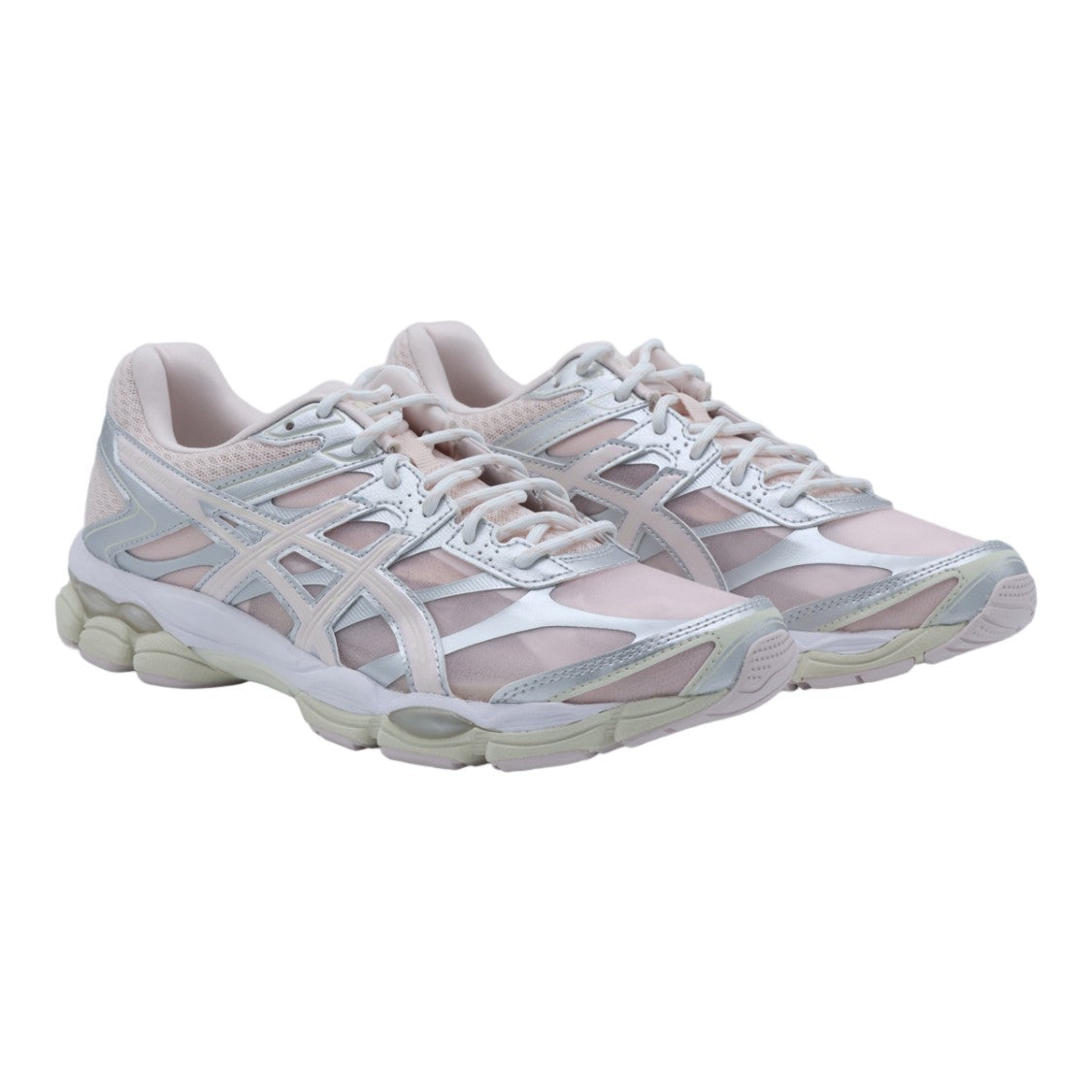 Asics Translucent Mesh Sneakers With Structured Overlays