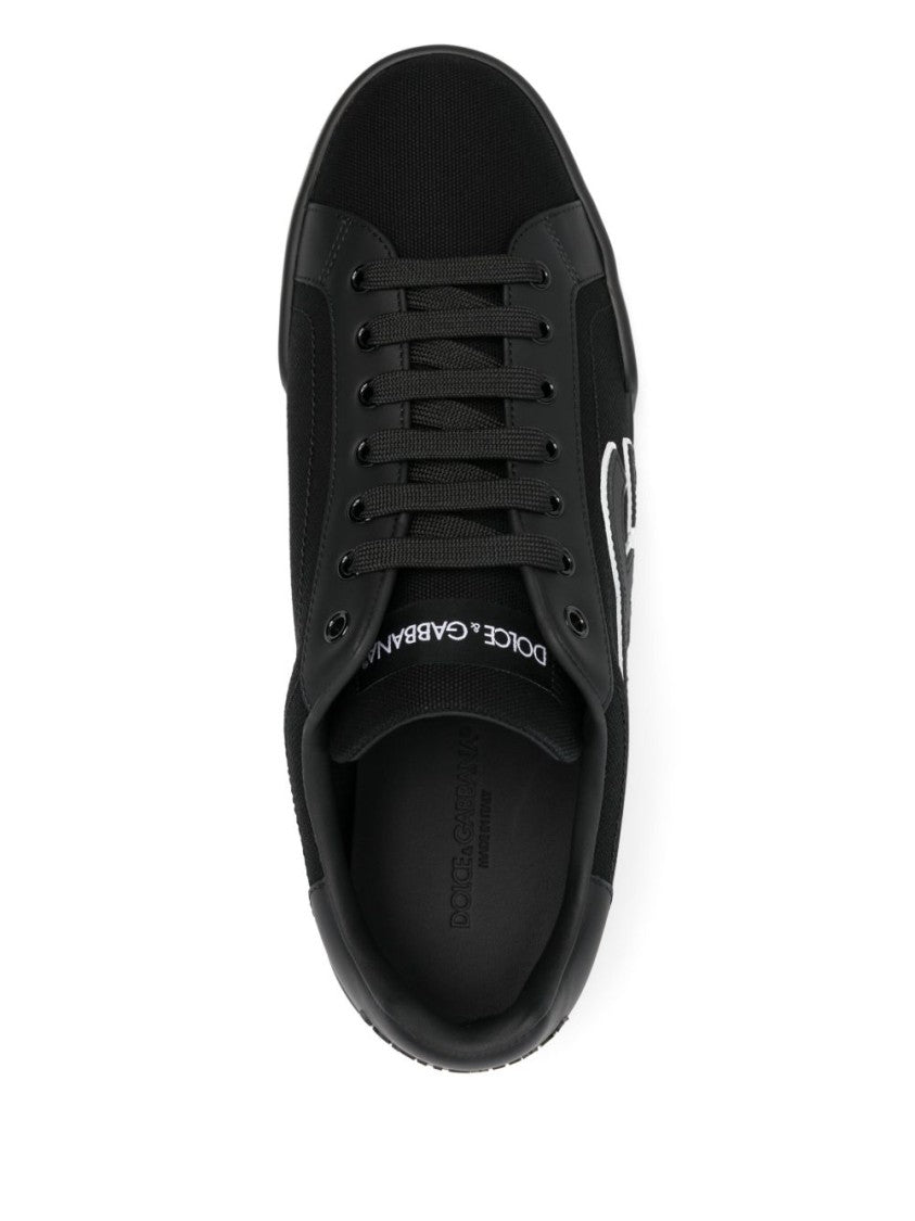 Dolce & Gabbana Low-Top Sneakers With White Outline Logo