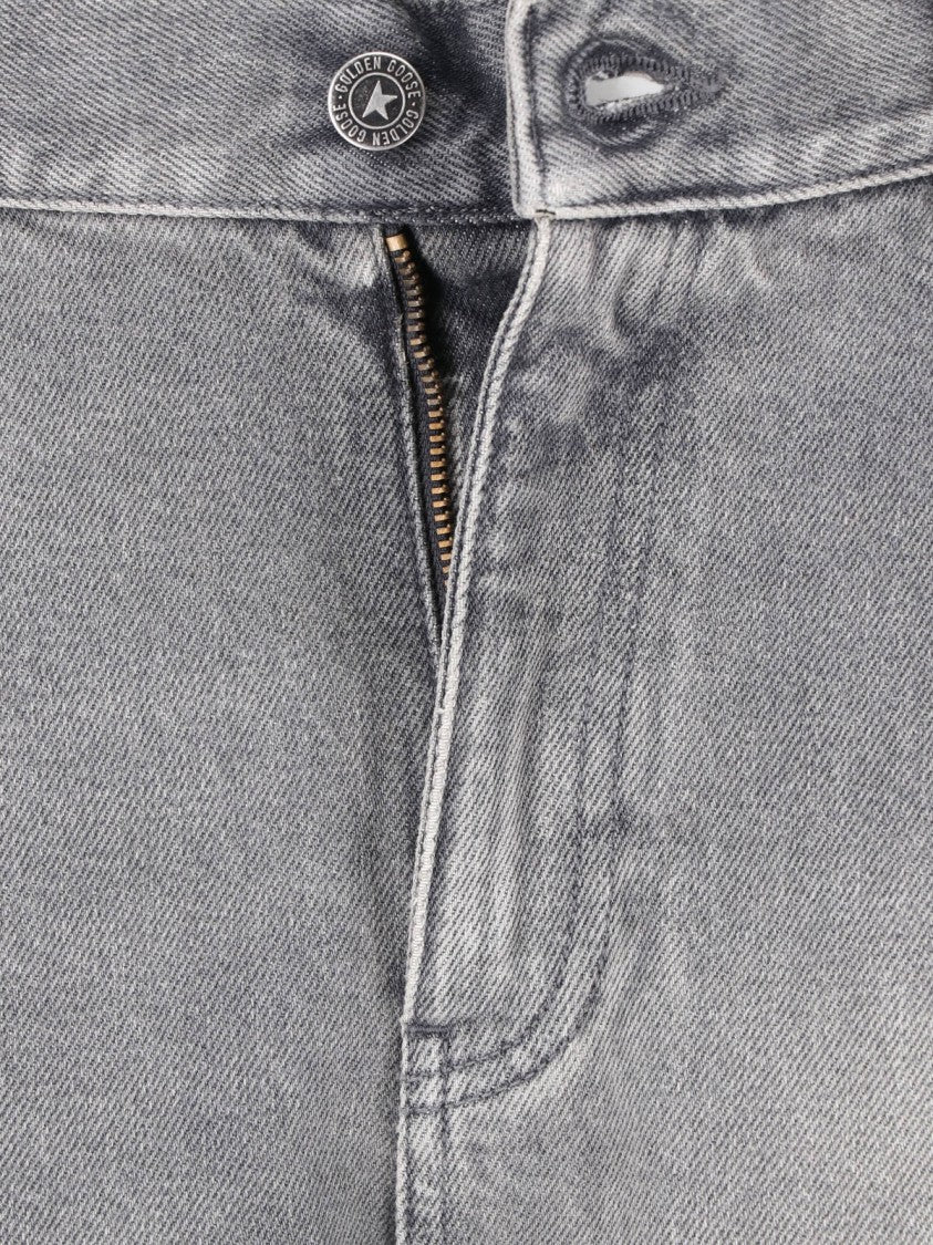Golden Goose Gray Melody Mid-Rise Studded Denim Jeans