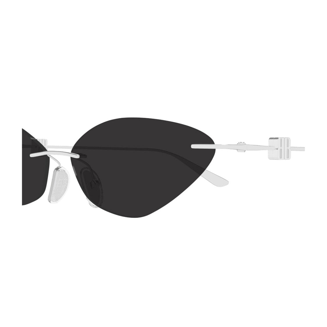 Balenciaga Refined Metal Frame Sunglasses With Cat-Eye Lenses