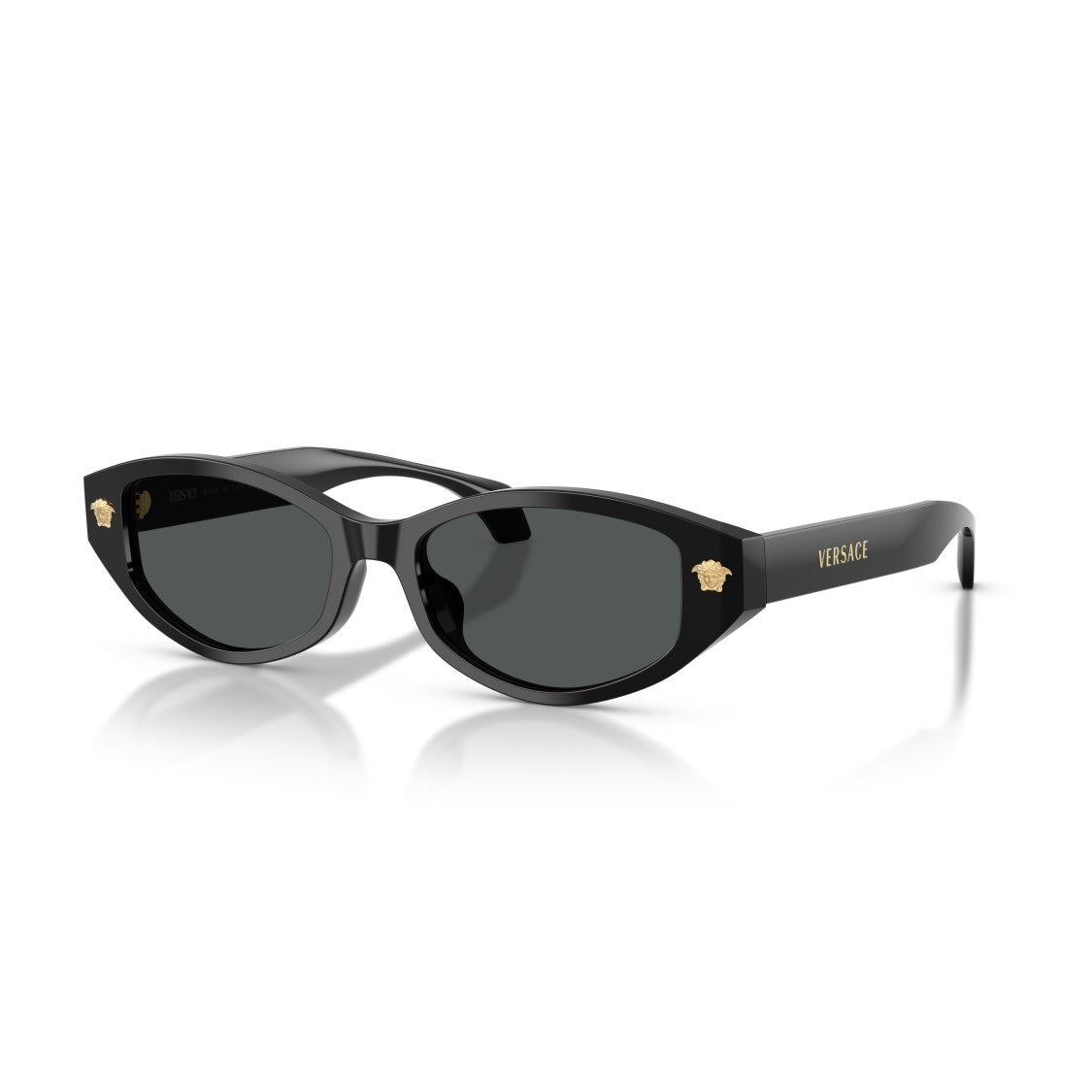 Versace 0Ve4512d Tortoiseshell Acetate Oval Sunglasses With Gold Medusa Accents
