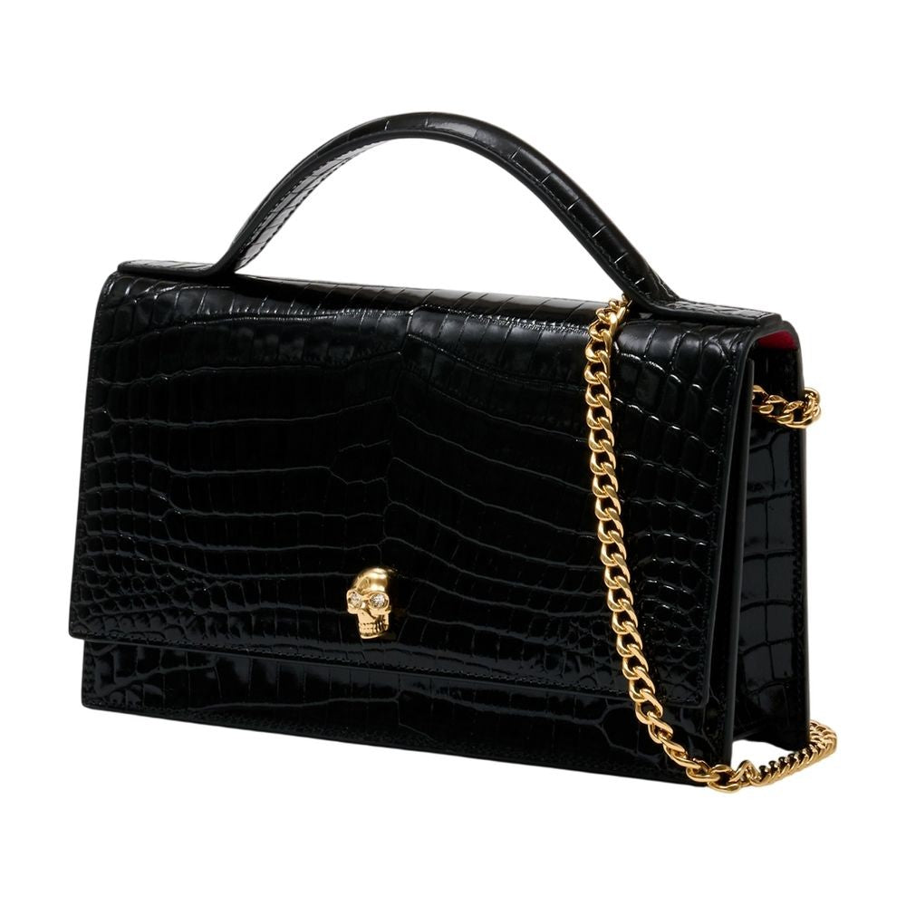 Alexander Mcqueen T.H.Medium Skull Purse - Leather - Black