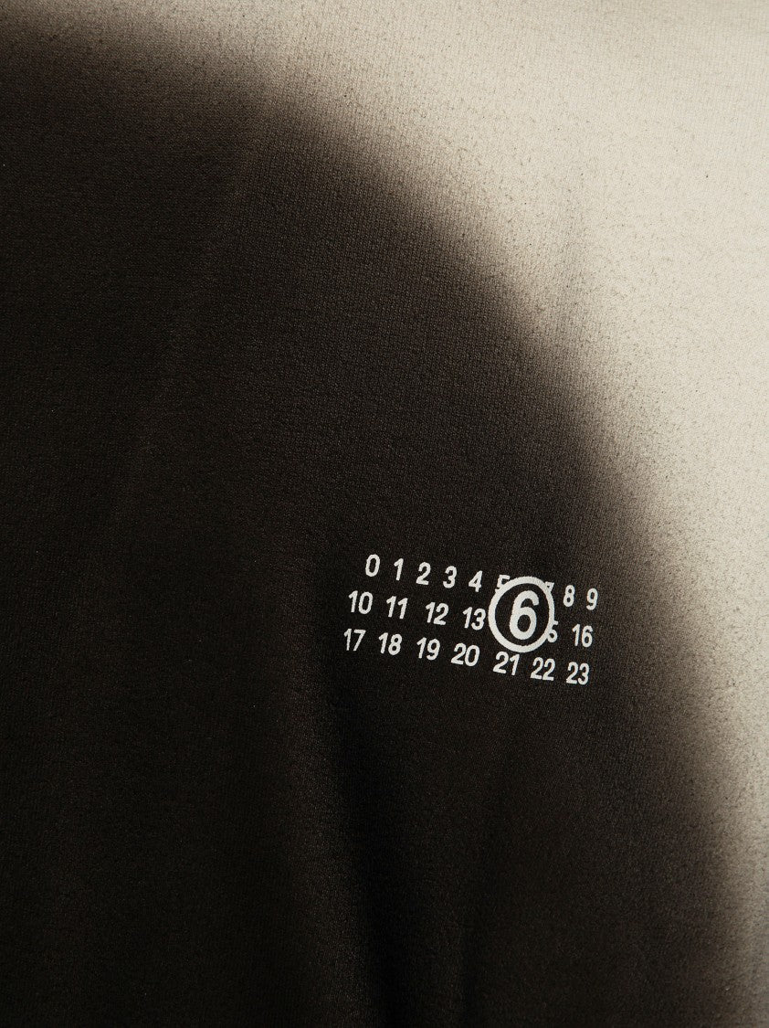 Mm6 By Maison Margiela Boxy Black Spray Paint Effect T-Shirt