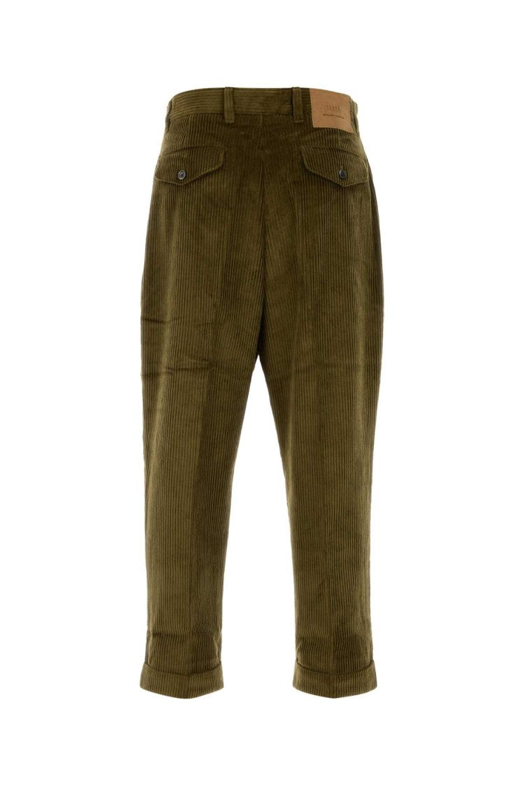 Ami Olive Green Corduroy Pant