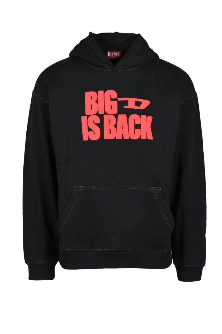 Diesel Black Hooded Graphic Sweatshirt