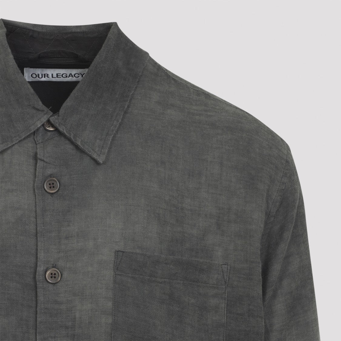 Our Legacy Dark Cloud Grey Organic Cotton Above Shirt