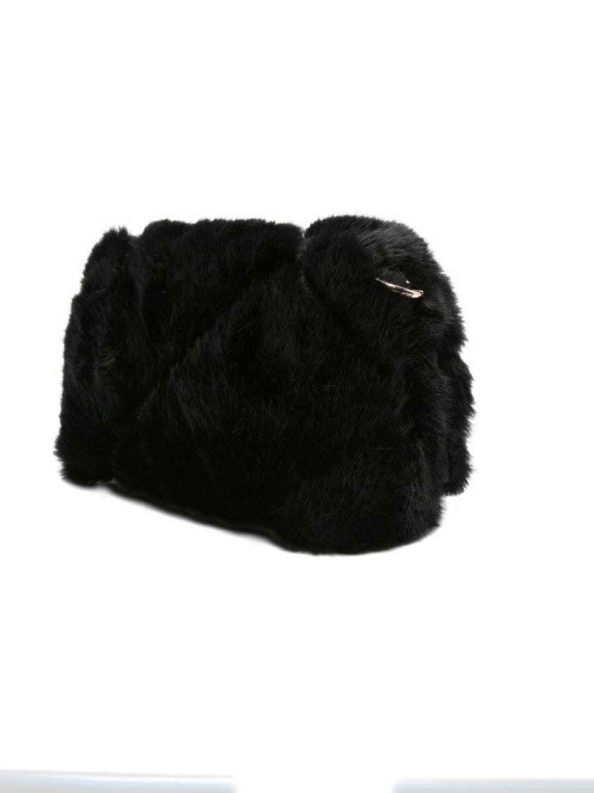 Liu Jo Quilted Shoulder Bag With Plush Faux Fur